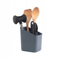 KADAX Ociekacz Na Sztućce Organizer Kuchenny Plastikowy Ciemny Popiel