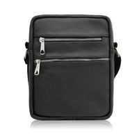 saszetka męska skórzana torba męska na ramię czarna abruzzo abr-05