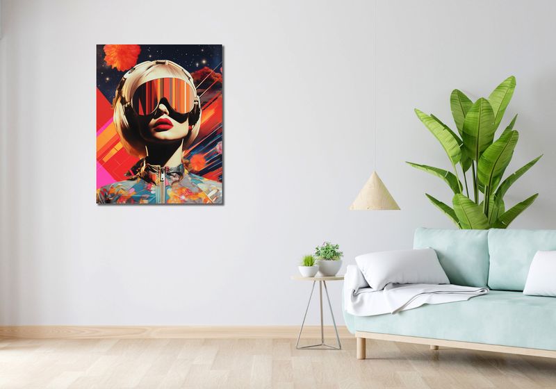 Obraz 70x90cm Retrofuturystyczna Muza zdjęcie 2