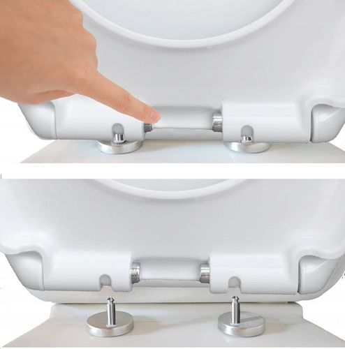 Deska sedesowa wolnoopadająca WC twardy duroplast uniwersalna wypinana kołk na Arena.pl