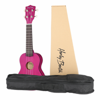 Ukulele sopranowe drewniane matowe UK-12 Różowe z Pokrowcem ZESTAW