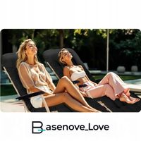 Sofotel Leżak ogrodowy składany z poduszką Sofotel ChillWell czarny