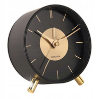 BUDZIK METALOWY ZASILANY BATERIĄ AA ŚREDNICA 11 CM ZŁOTY GOLD DISC