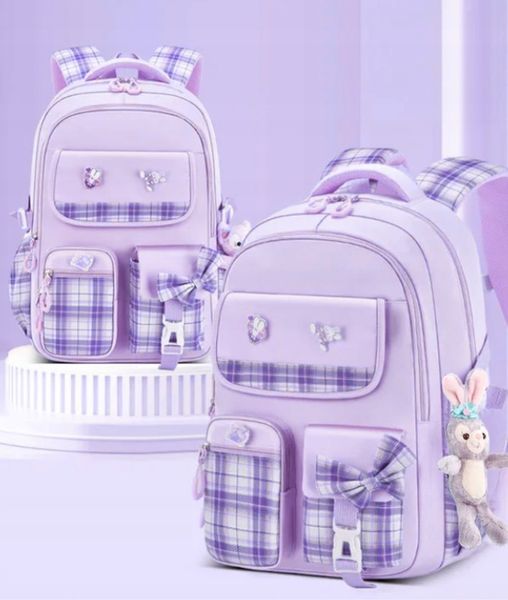 PLECAK SZKOLNY TORNISTER MŁODZIEŻ W KRATĘ POJEMNY DUŻY DO SZKOŁY KL. 4-6 zdjęcie 4