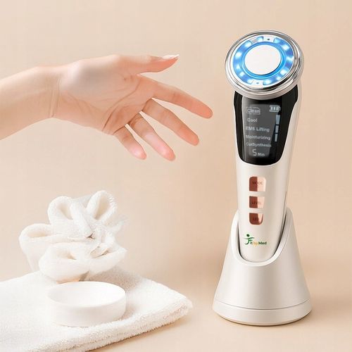 MASAŻER DO TWARZY EMS ULTRADŹWIĘKI FOTON KRIOTERAPIA MEZOTERAPIA 7w1 na Arena.pl