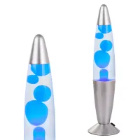 Lampka nocna lampa wodna z woskiem lawa lava niebieska