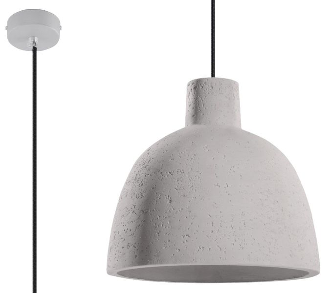 Betonowa LAMPA wisząca SL.0281 kopuła OPRAWA zwis beton szary zdjęcie 1