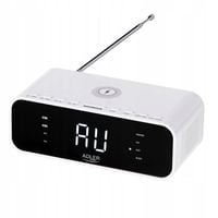 Radiobudzik FM Bluetooth z bezprzewodową ładowarką