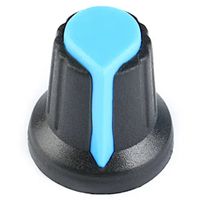 Gałka pokrętło potencjometra niebieska 6mm WH148 17/10-16mm niebiesko-czar