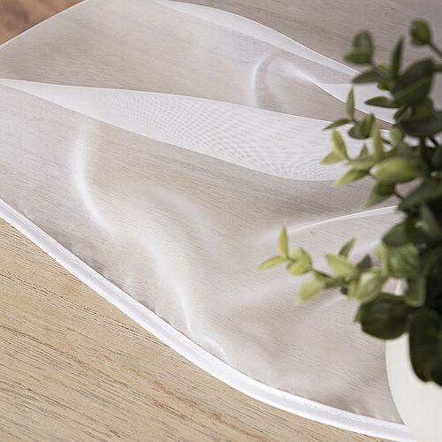 FIRANA GOTOWA BIAŁA WOAL Z LAMÓWKA NA TAŚMIE DO SALONU SYPIALNI 400x250 cm na Arena.pl