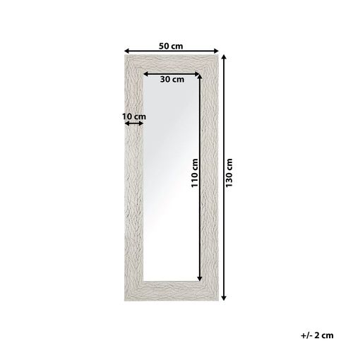 Lustro Ścienne 50 X 130 Cm Beżowe Clichy na Arena.pl