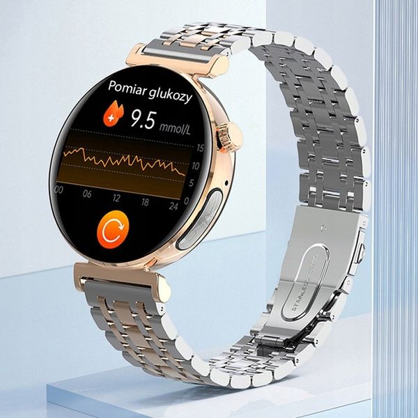 SMARTWATCH ZEGAREK DAMSKI EKG GLUKOZA CIŚNIENIE ROZMOWY SMART WATCH MENU PL zdjęcie 13