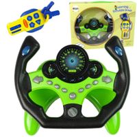 Zestaw Kierowcy Kierownica Kluczyki Dźwięk Światła Zielony