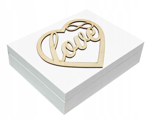 Białe pudełko skrzynka na ślub i wesele komplet zestaw obrączki i koperty na Arena.pl