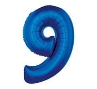 balon foliowy "cyfra 9", niebieska, 92 cm     fg-c85n9