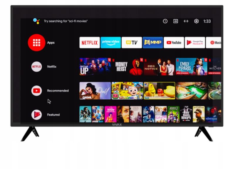 TELEWIZOR SMART TV LED 40 VIVAX 40LE20K DVBT2 PVR Android 11 zdjęcie 1