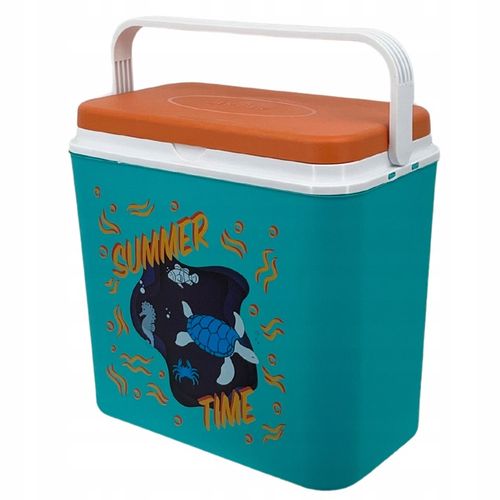 Przenośna LODÓWKA TURYSTYCZNA 24L na Wkłady Mrożące, SOLIDNY uchwyt na Arena.pl