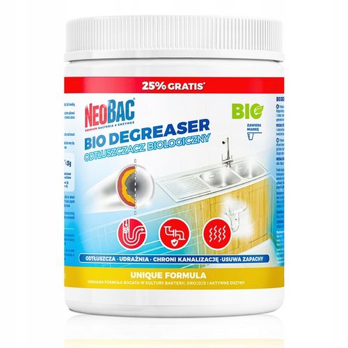 Tłuszcze Odtłuszczanie Kanalizacji Usuwa ZAPACHY NeoBac Odtłuszczacz na Arena.pl
