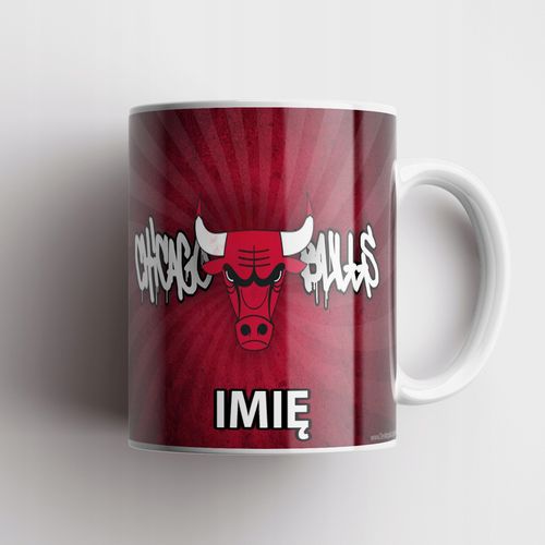 ZESTAW KUBEK + PODKŁADKA - CHICAGO BULLS - PREZENT WIELE WZORÓW + IMIĘ na Arena.pl