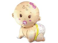 Balon foliowy "Bobas, dziewczynka raczkująca", 77 cm x 65 cm [balon z helem