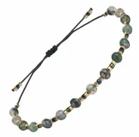 BRANSOLETKA DAMSKA KAMIEŃ AGAT DROBNE KORALIKI