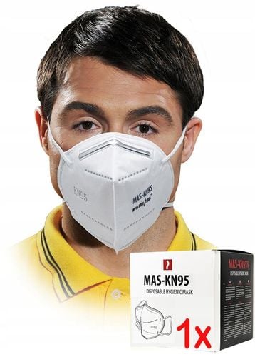 Maseczka higieniczna pięciowarstwowa / Biała / MAS-KN95 na Arena.pl