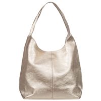 VERA PELLE torebka damska skórzana worek na ramię z saszetką V517 złota