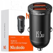 mcdodo mocna szybka ładowarka samochodowa do telefonu mała 2x usb 15,5w led