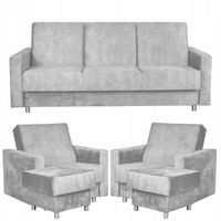 Zestaw mebli wypoczynkowy Alicja wersalka kanapa fotele pufy