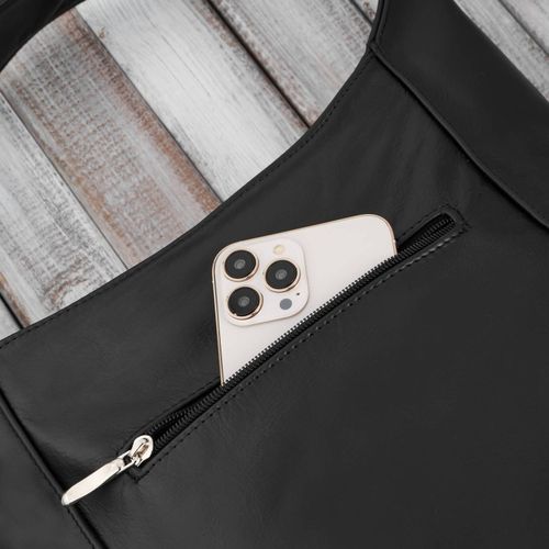 torebka damska skórzana klasyczna shopperka czarna a4 pojemna abruzzo na Arena.pl