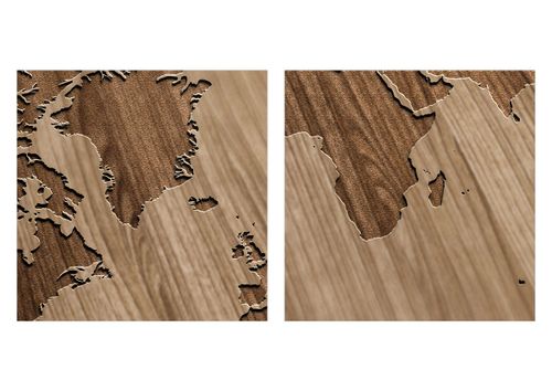 Zegar Ścienny - Mapa Kontynent - 40X40 Cm - C3Ac40X40-3042 na Arena.pl