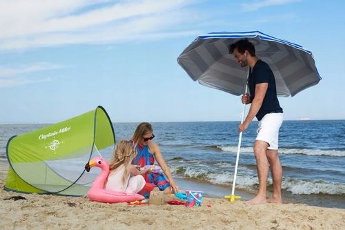 Parasol Plażowy Ogrodowy Łamany Filtr UV 50 + Pokrowiec Captain Mike na Arena.pl