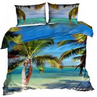 Pościel 3D bawełna satyna 160x200cm PALMY