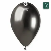 Balon srebrny ciemny grafitowy shiny, 33 cm