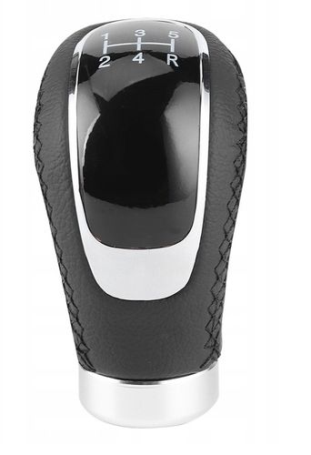 UNIWERSALNA GAŁKA ZMIANY BIEGÓW SKÓRA 5 6 BIEGOWA czarna skóra lita na Arena.pl