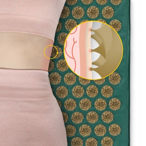 Mata do akupresury z poduszką XL 4FIZJO zielona na Arena.pl