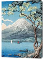 Obraz 70x100cm Mount Fuji from Lake Yamanaka, Takahashi Japoński Vintage