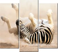 90 80CM OBRAZ T3 ELEM ZEBRA DRUK ŚCIENNY