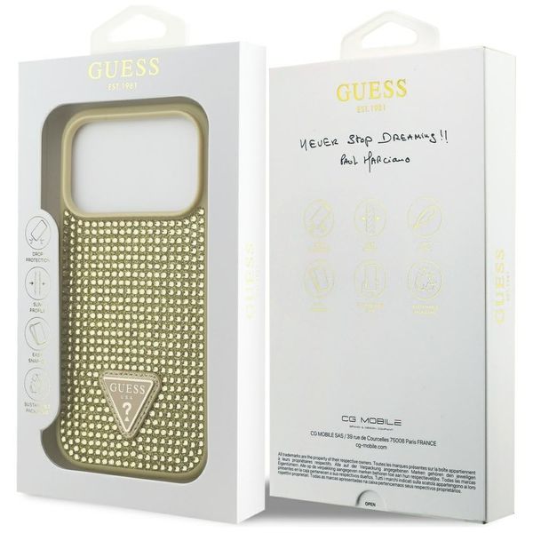Etui Guess Rhinestone Triangle Logo do iPhone 17 Pro złoty zdjęcie 8