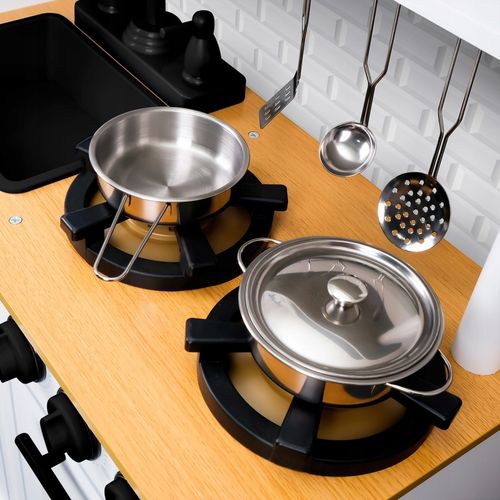 DUŻA KUCHNIA DREWNIANA XXL dla Dzieci EDUKACYJNA AKCESORIA+oświetlenie LED na Arena.pl