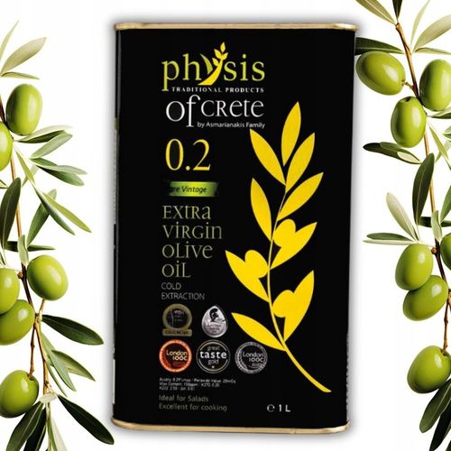 Oliwa z Oliwek Extra Virgin 1L Grecka Physis of Crete 0.2% Data aż do 07/27 na Arena.pl