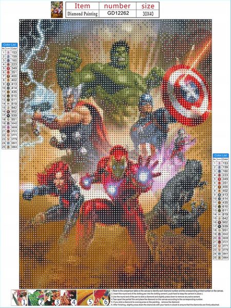 HAFT DIAMENTOWY MOZAIKA 5D AVENGERS MARVEL zdjęcie 2
