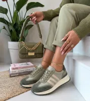 Zielone Skórzane Sneakersy Na Platformie Filippo 39