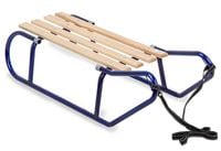 Sanki metalowe kuligowe 2 osobowe niebieskie