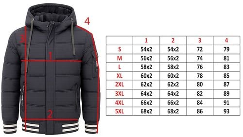 KURTKA MĘSKA Z KAPTUREM PUCHOWA OCIEPLANA ZIMOWA PIKOWANA CZARNA na Arena.pl