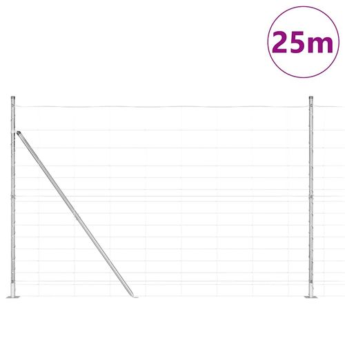 Ogrodzenie pastwiskowe Srebrny 25 x 1.6 m Stal galwanizowana na Arena.pl