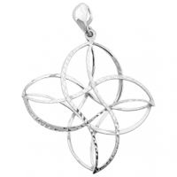 SREBRNY PRZESTRZENNY WISIOREK KWIAT SREBRO PRÓBY 925