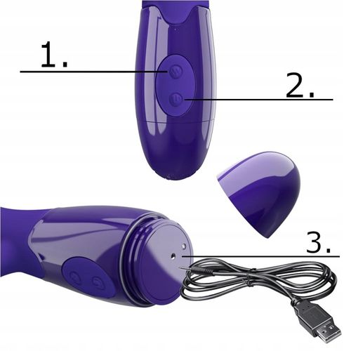 Dildo wibrator damski z ładowarką USB masażer łechtaczki punktu G króliczek na Arena.pl
