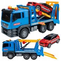 AUTO POMOC DROGOWA SAMOCHÓD LAWETA HOLOWNIK GUMOWE KOŁA DŹWIĘK LED NAPĘD