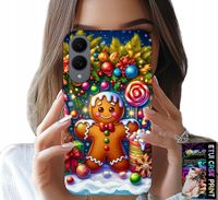 ETUI DO SAMSUNG GALAXY S25 EDGE - PIERNIK, CUKIERKOWE WZORY ŚWIĘTA + SZKŁO